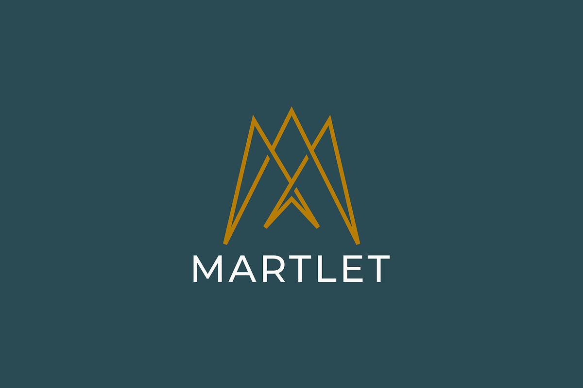 Bird Martlet Letter M Logo Geometric, a Branding & Logo Template by Signatoro (Photo 2 of 2)