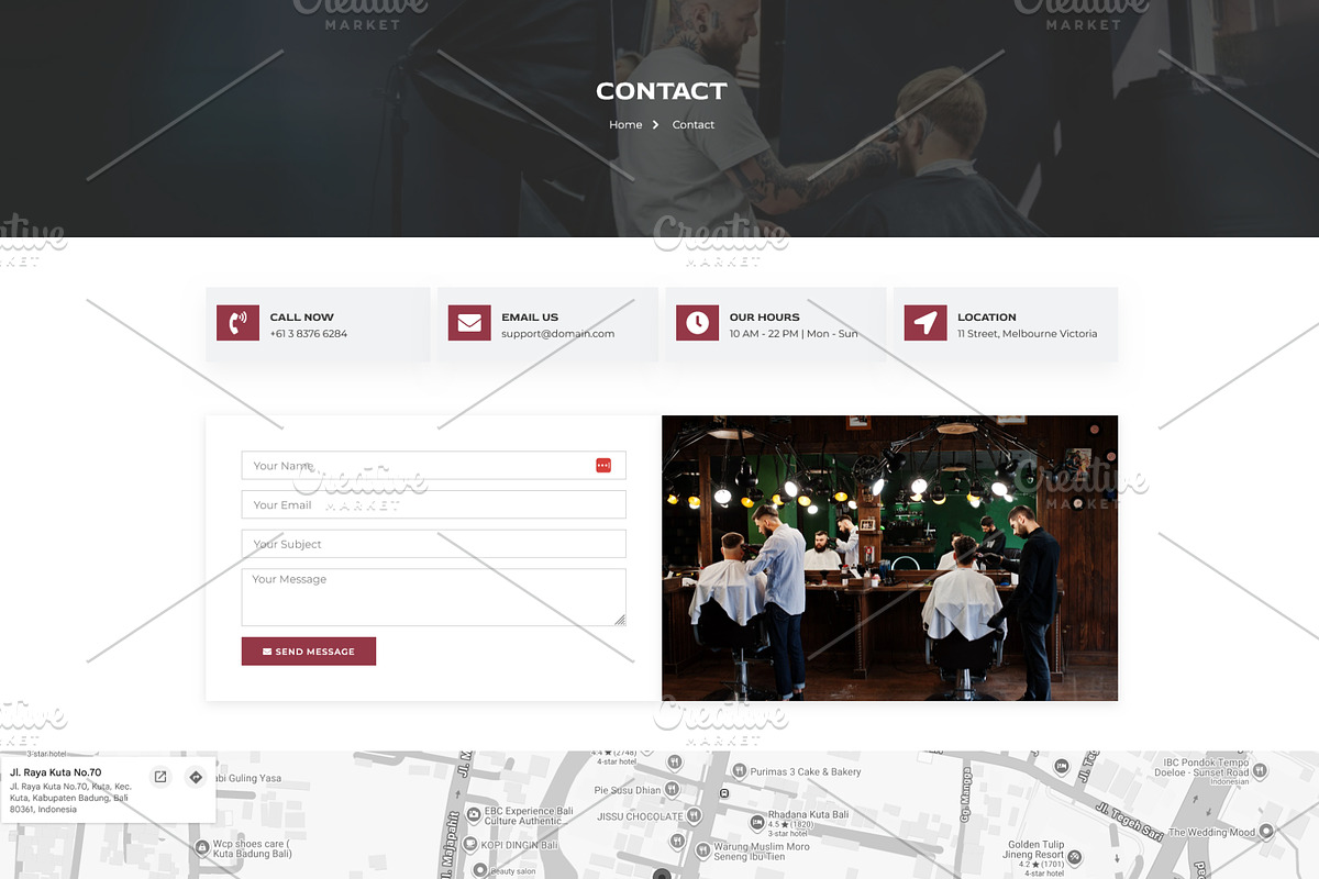 Barber, Hair Salon & Tattoo Shop, a WordPress Template by HasnainDEV (Photo 6 of 6)