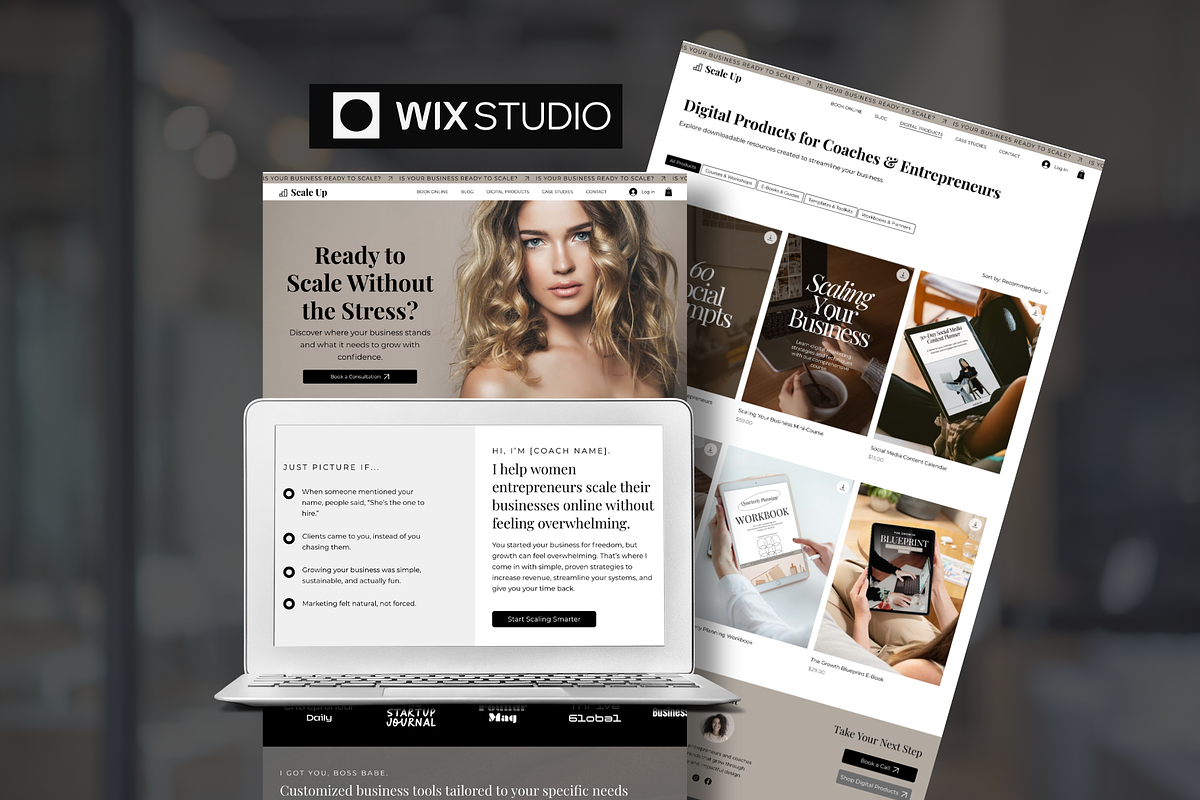 Wix Studio Template – Scale Up Coach, a Wix Template by Collette Collabs (Photo 1 of 3)