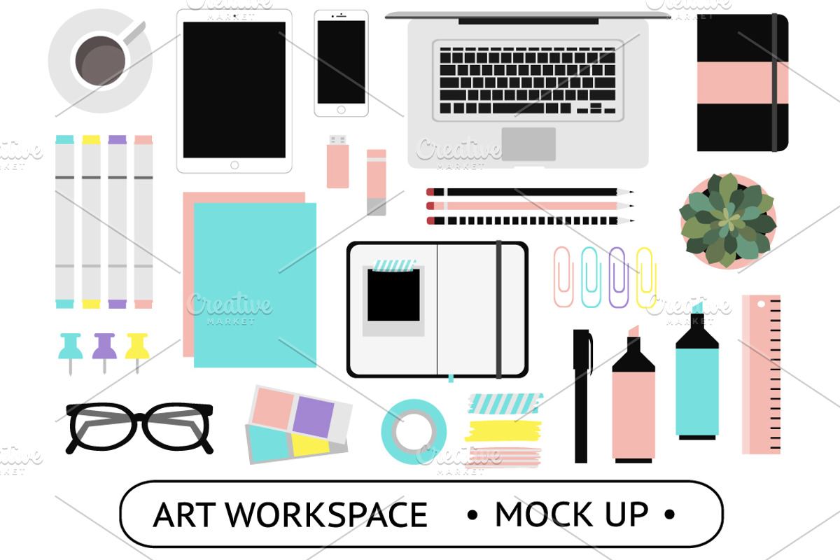 Art Workspace Mockups, an iPhone Mockup by lokko studio (Photo 1 of 4)
