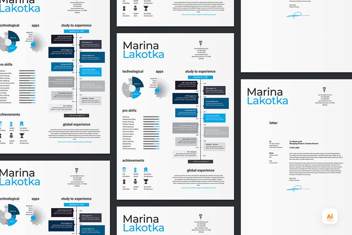 Inforgraphic Resume CV, a Resume Template by iDoodle Studio (Photo 6 of 6)