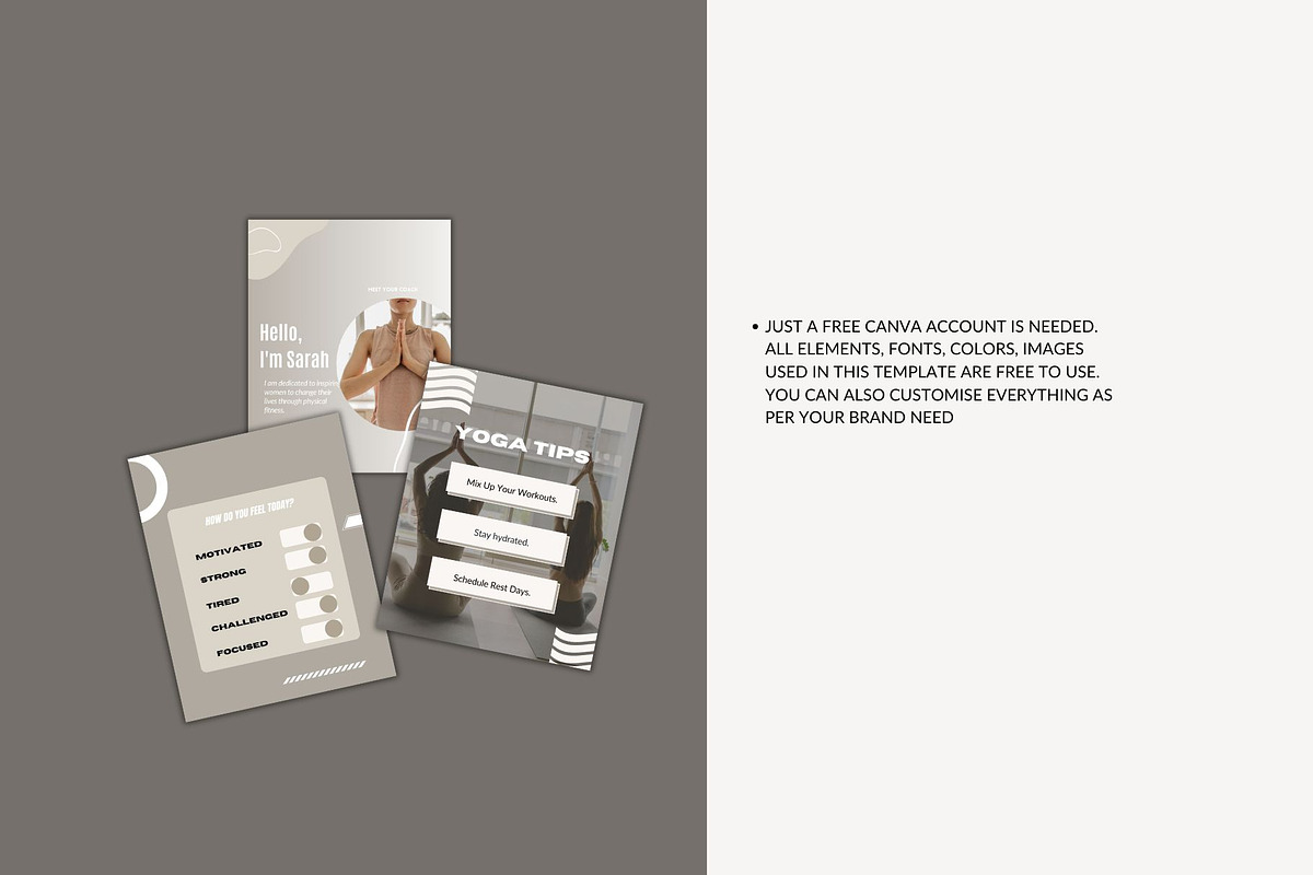 YOGA Instagram - Social Media Kit, a Social Media Template by Deepa Template Studio (Photo 4 of 10)