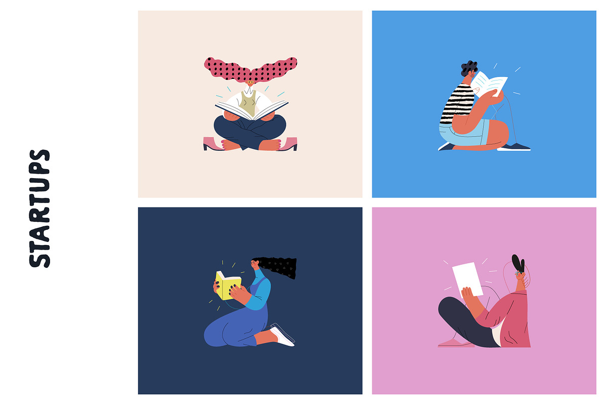 Startups flat vector illustrations, a Templates & Theme by Grivina's shop (Photo 19 of 45)