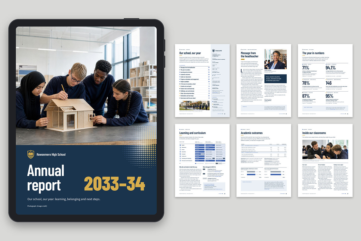 High School Annual Report Template, a Brochure Template by BrandPacks (Photo 2 of 6)