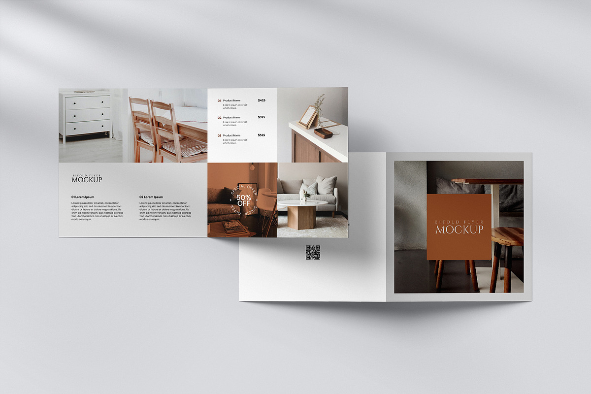 Square Bifold Brochure Mockup, a Books & Magazine Mockup by Mockup Supper (Photo 8 of 13)