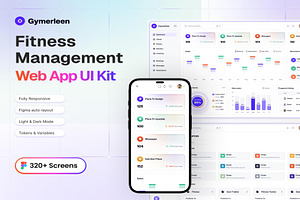 Fitness Management Web App UI Kit, an UI Kit Template by Lumina_ui_ux202