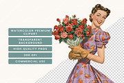 1940s Vintage Ladies Clipart, a Person Illustration by BusyDaydesign (Thumbnail 7 of 9)