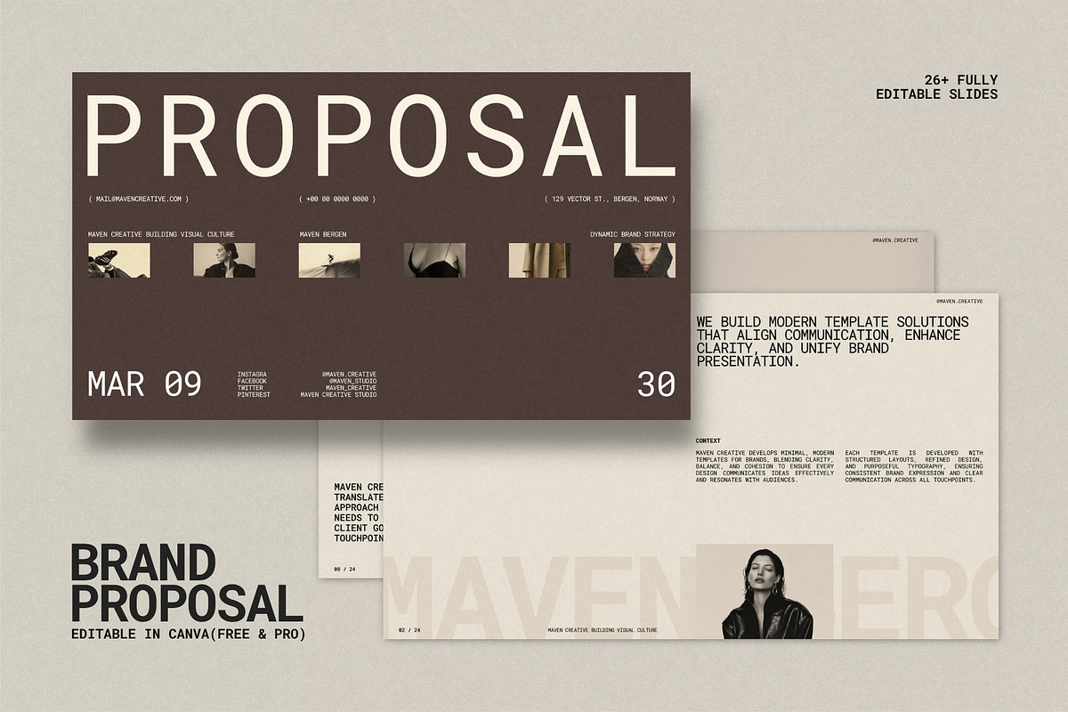 Clean Brand Identity Proposal Deck, a Presentation Template by Pixel Grid (Photo 1 of 10)