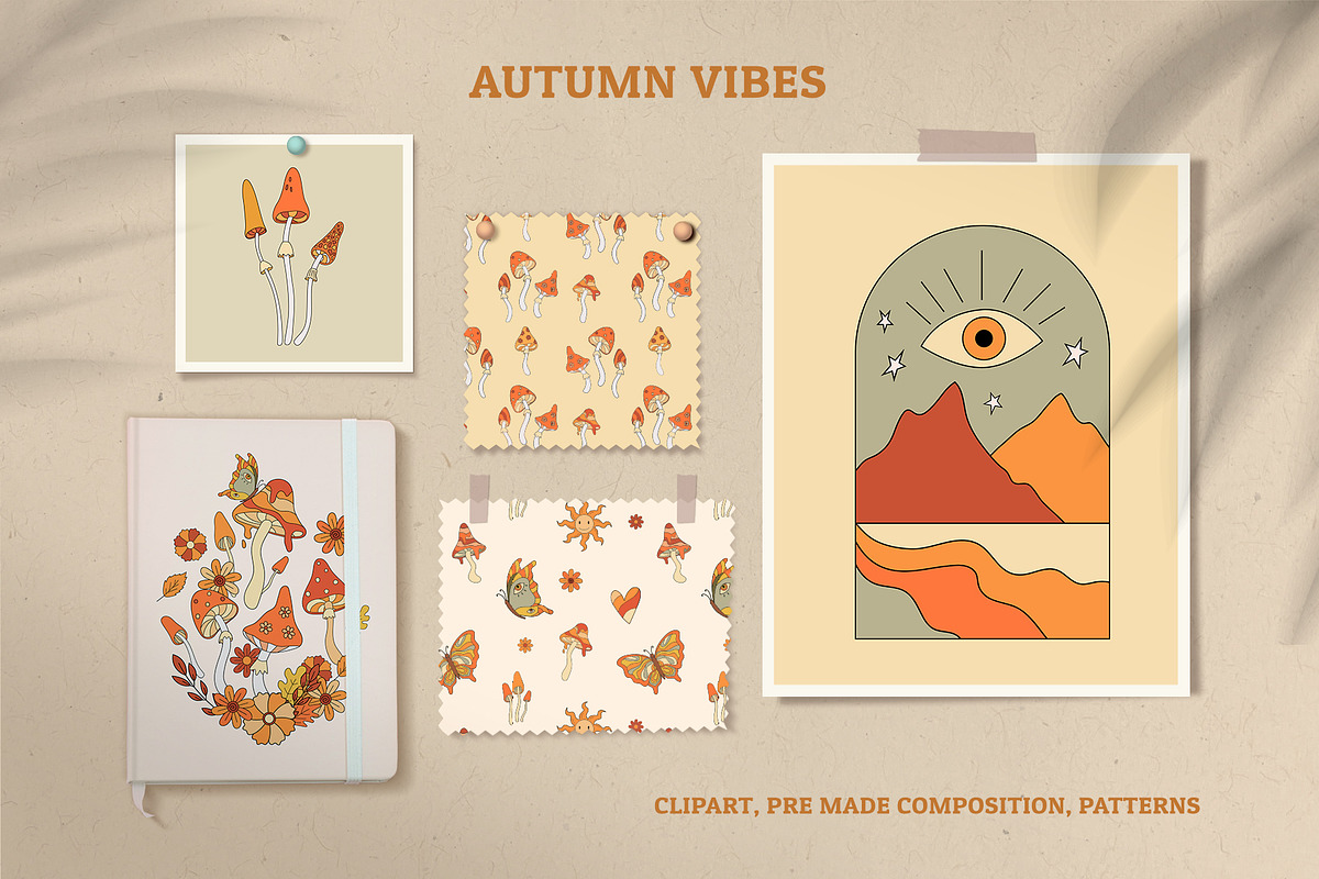 Autumn Vibes vector clipart, an Object Graphic by Nadezhda Mikhailova (Photo 2 of 12)