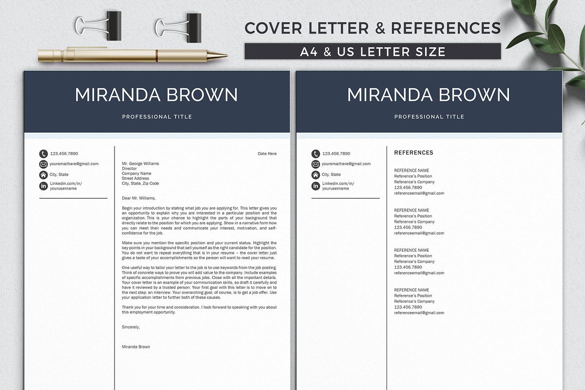 Resume with Photo / CV Template, a Resume Template by Klamp Studio (Photo 5 of 11)
