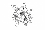 Hand Drawn Floral Coloring Pages, an Illustration by hafijul (Thumbnail 5 of 9)