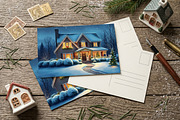 Winter Christmas House Illustration, a Seasonal Illustration by Aura Canyon HQ (Thumbnail 7 of 7)