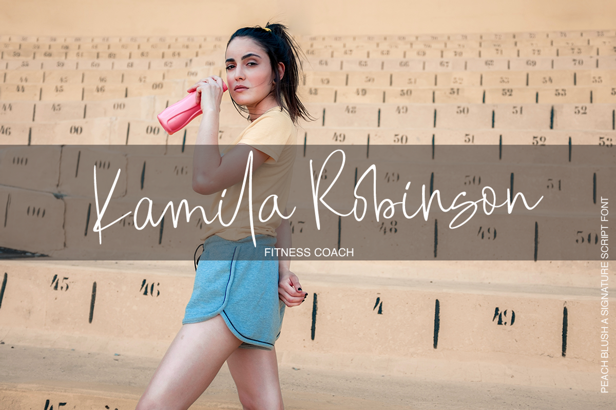 Peach blush, a Script Font by Larin Type Co. (Photo 10 of 11)
