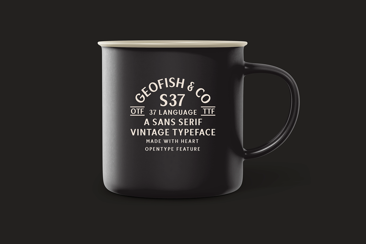 Geofish Vintage Font, a Sans Serif Font by Yukita Creative (Photo 3 of 12)
