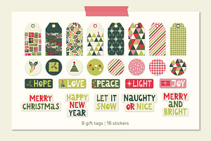 Retro Christmas Clipart And Patterns