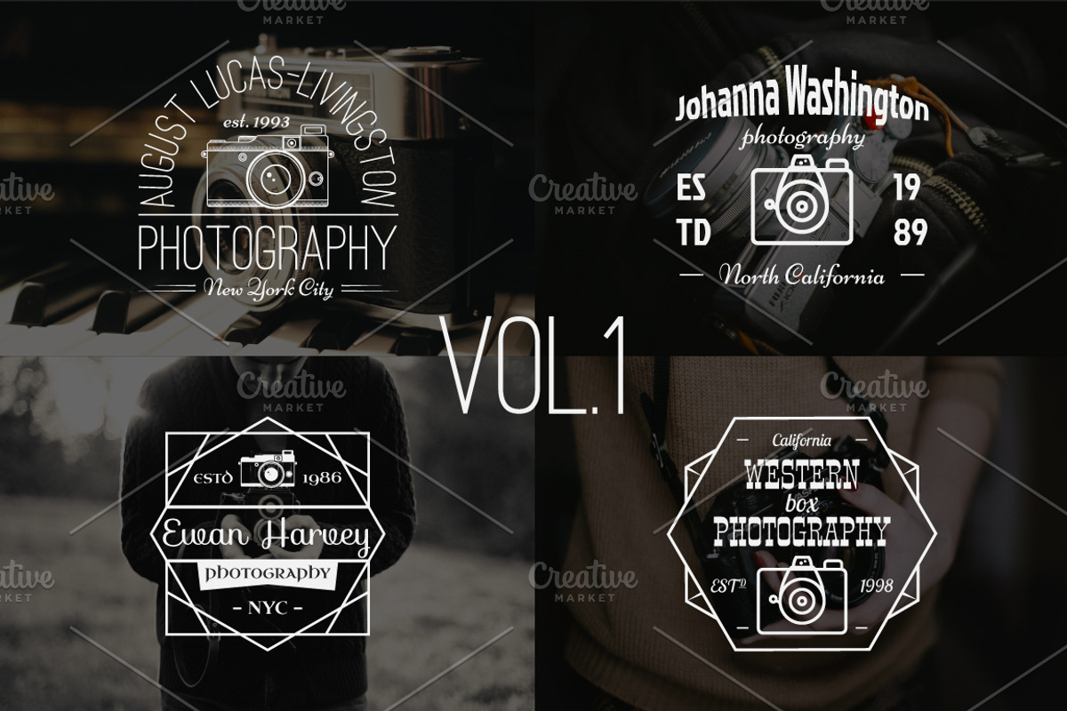 12 Photography Premade Logos Badges, an Illustration by JeksonGraphics (Photo 4 of 12)