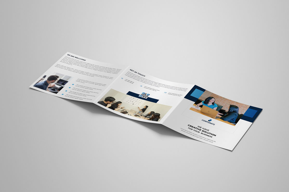 Corporate Square Tri-fold Brochure, a Brochure Template by UI_Expert (Photo 3 of 4)