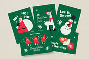 Holiday Retro Christmas Card, a Card Template by Guuver (Thumbnail 1 of 3)