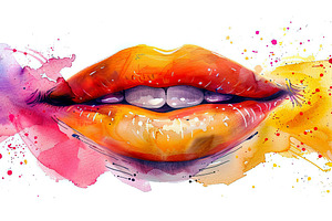 smile lips illustration white backgr, a Photo by LOGOCREATIVE