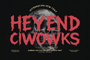 Heyend Ciwowks Horror Distressed, a Blackletter Font by Maulana Creative (Thumbnail 1 of 6)