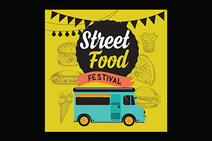 Street food festival poster