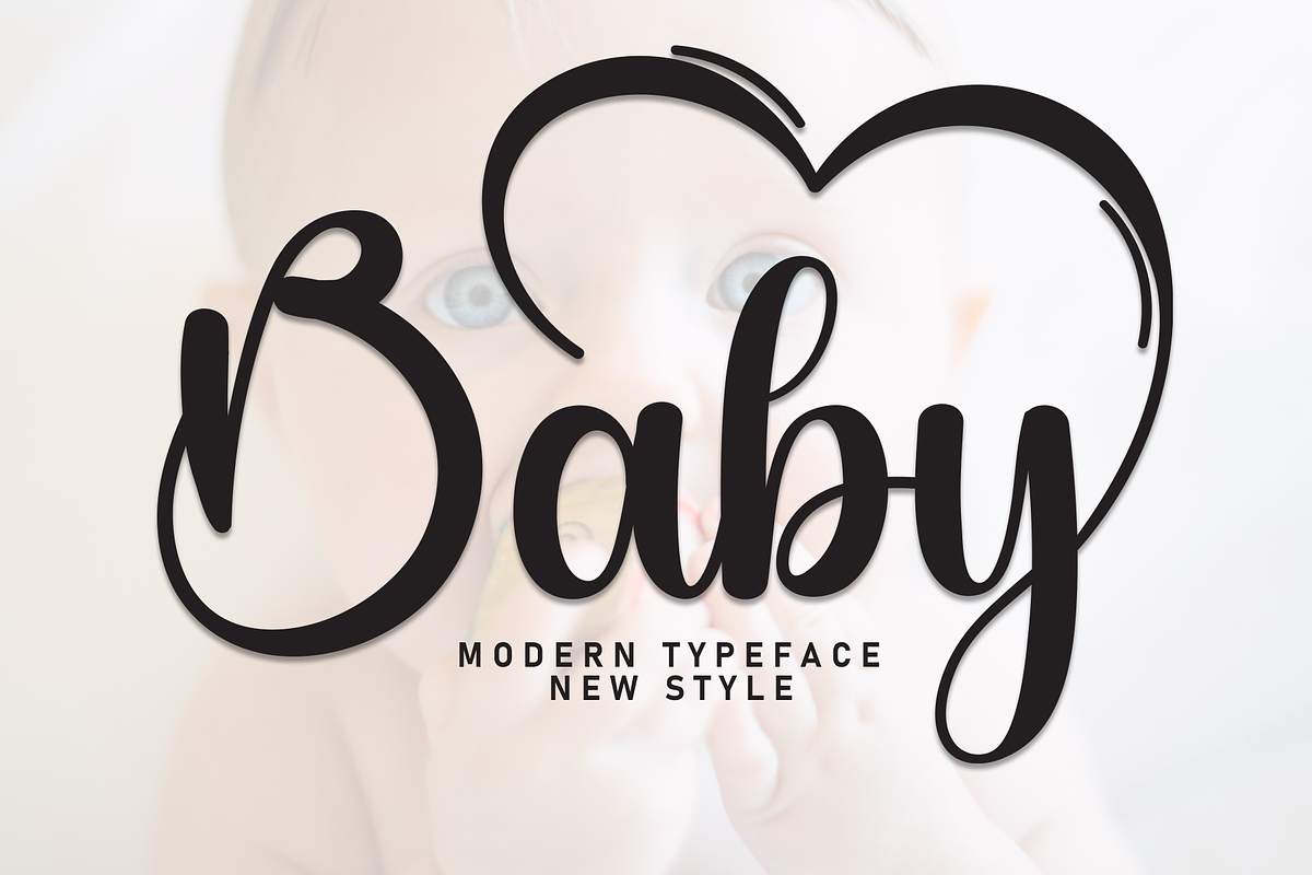 Baby | Script Font, a Handwritten Font by Scratchones (Photo 1 of 8)