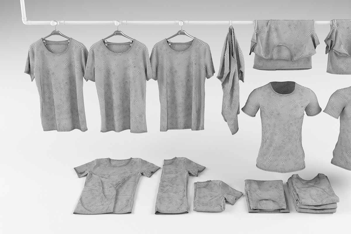 T-shirt collection 3D model, a Characters & Person 3D Model by mrGarret (Photo 2 of 17)