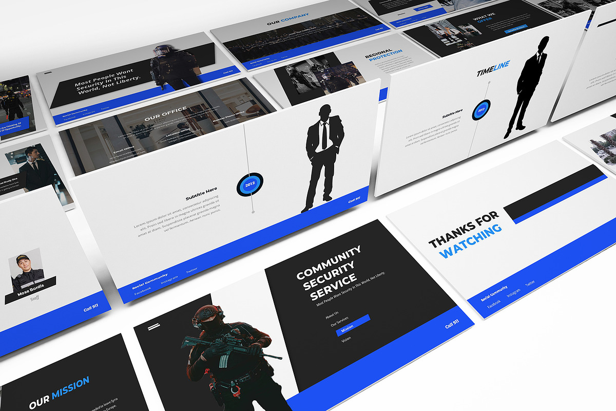 Security Guard Powerpoint Template, a Presentation Template by ...