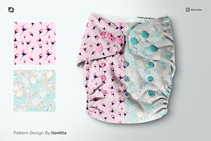 Reusable Cotton Diaper Mockup