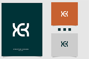 Alphabet Letters Icon Logo CX or XC