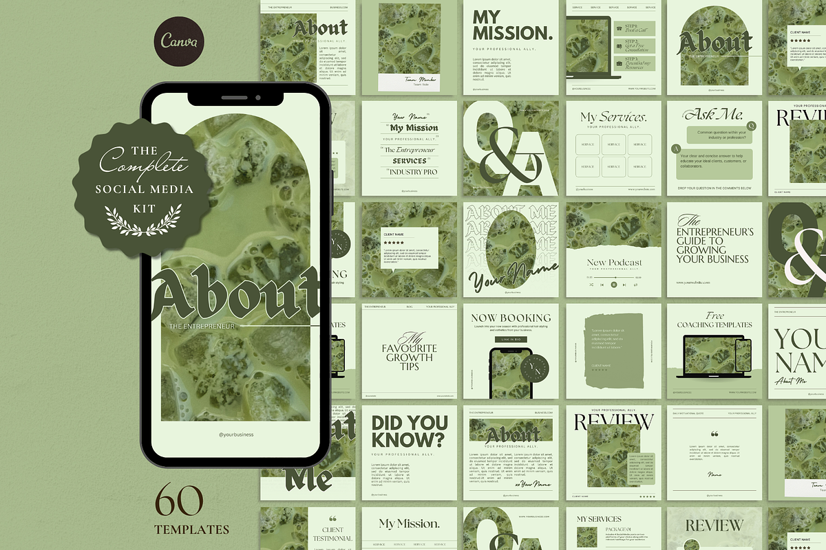 Matcha Green Branding Kit preview 5