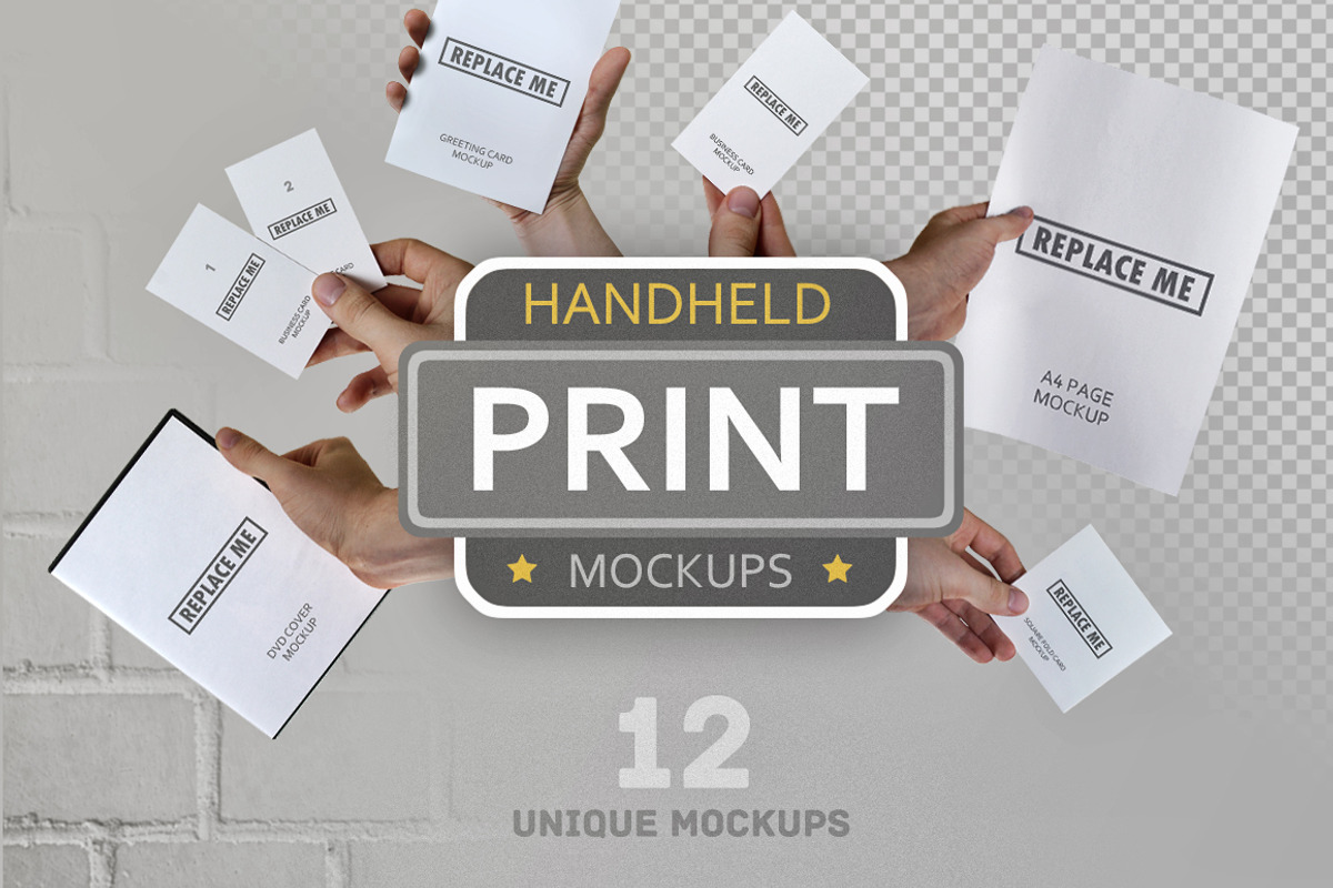 Handheld Print Mockups, a Print Template by h3design (Photo 1 of 6)