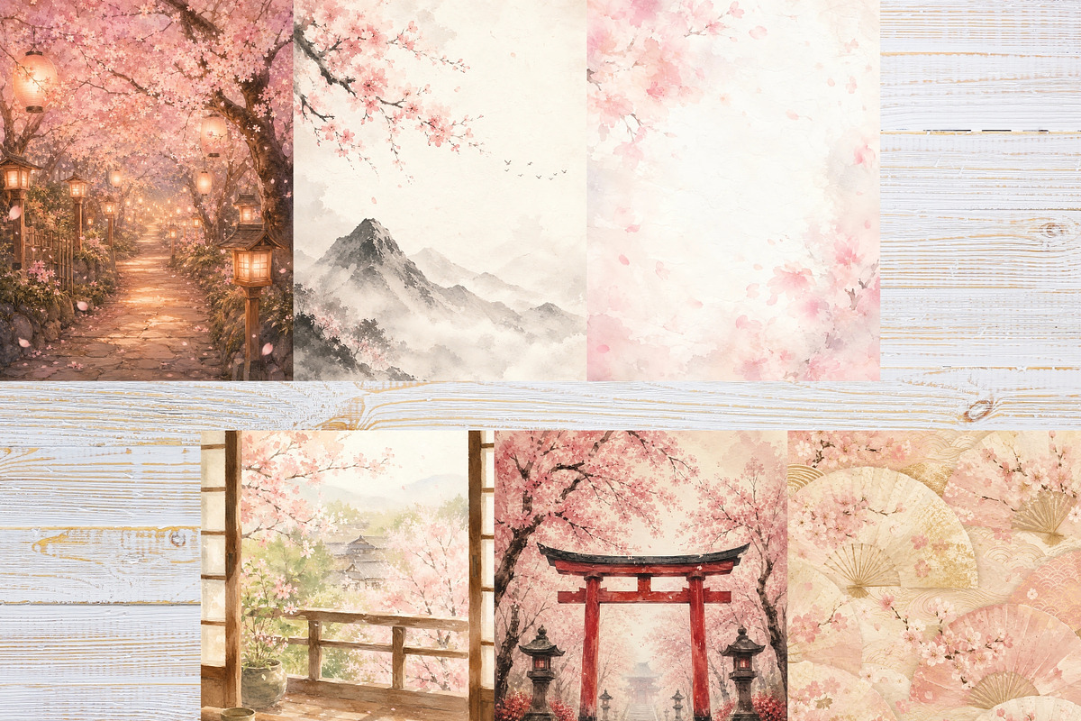 36 Japan Junk Journal Pages, a Background Graphic by LA Design (Photo 4 of 10)