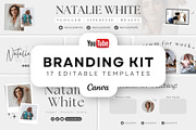 YouTube Branding Kit For Canva, a Social Media Template by OniriqveDesigns (Thumbnail 1 of 10)