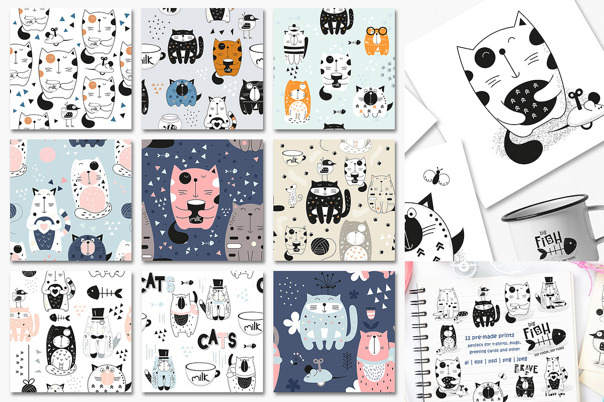 Big Kids Bundle Graphic & Patterns, an Animal Illustration by Nursery Art (Photo 7 of 18)