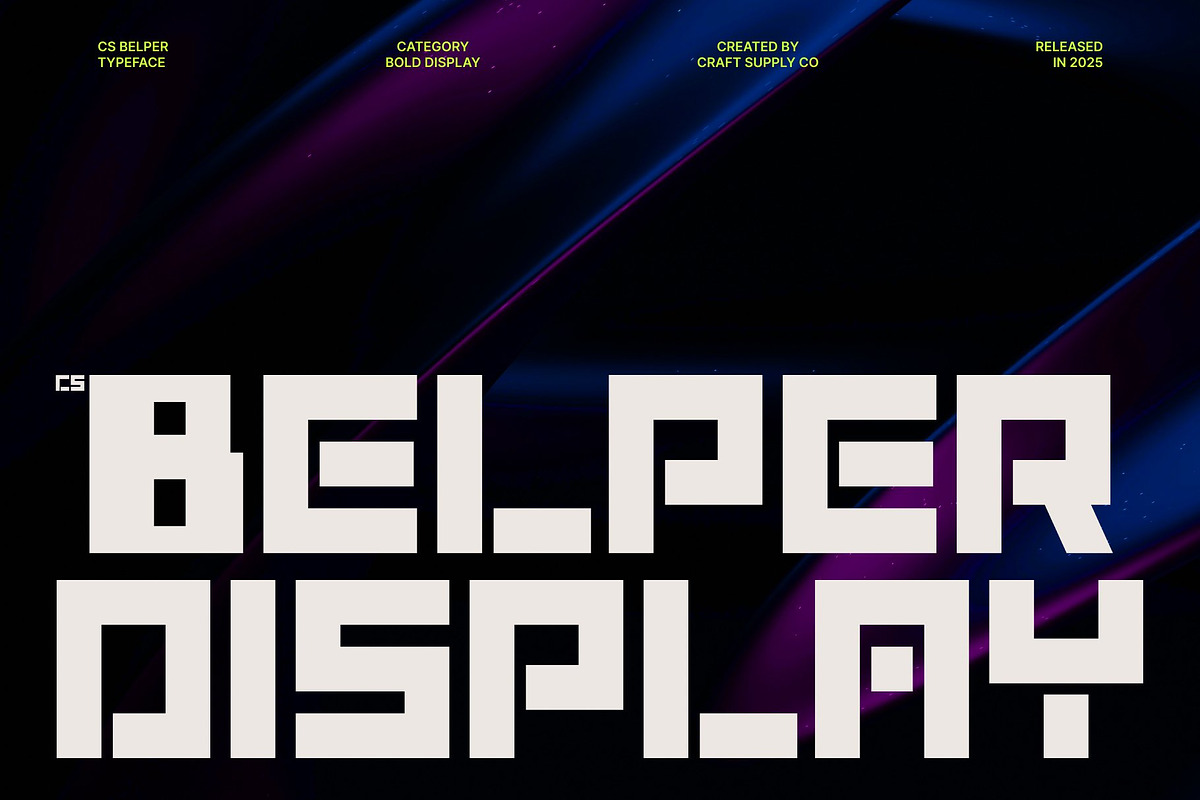 CS Belper – Futuristic Font, a Sans Serif Font by Craft Supply Co. (Photo 1 of 8)