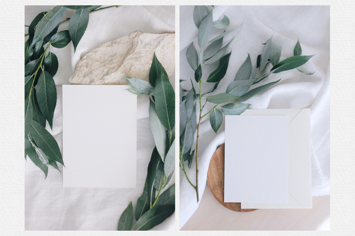 10 Cards Mockups with Willow Tree, an Advertising Mockup by Helga Wigandt (Photo 4 of 5)