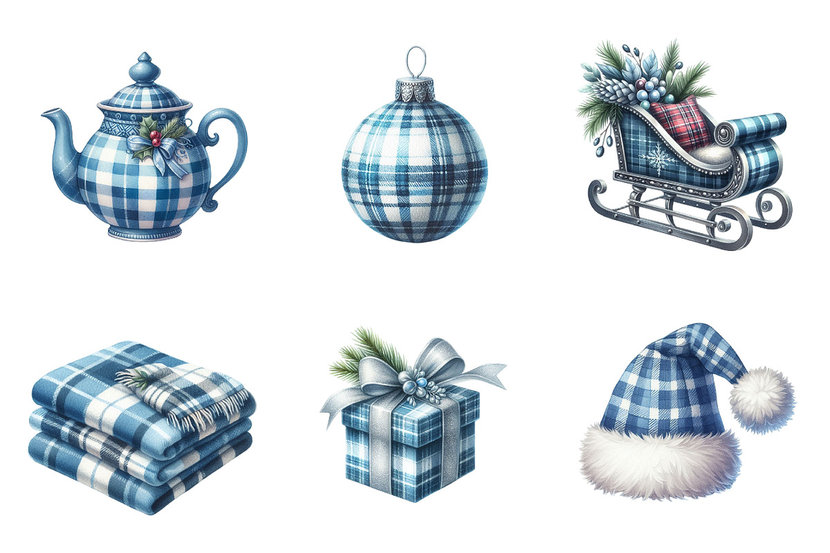 Christmas Blue Plaid, an Illustration by Design Market (Photo 3 of 5)