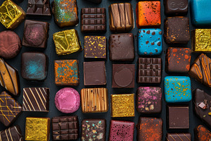An array of carefully crafted gourme, a Photo by Tanuart