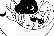 MAGICAL MUSHROOM LINE ART, an Object Illustration by Kate Art (Thumbnail 10 of 10)