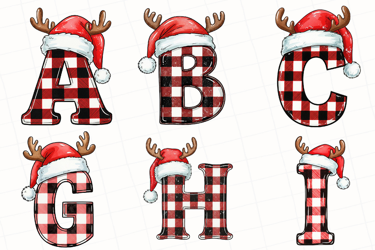 Watercolor Christmas Alphabet Clipar, an Illustration by OK Design (Photo 3 of 5)