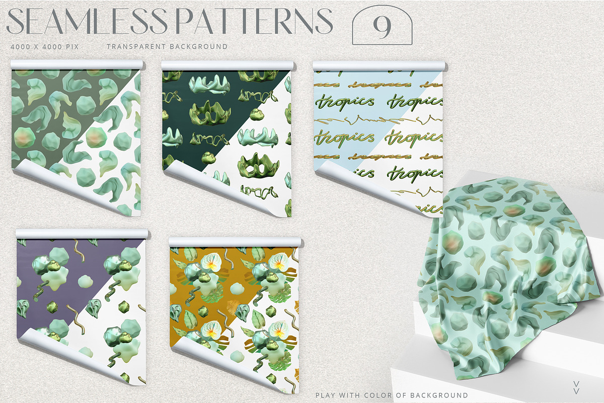 Jungle Creation Gradients 3D Shapes, an Object Graphic by Cat In Colour (Photo 17 of 19)