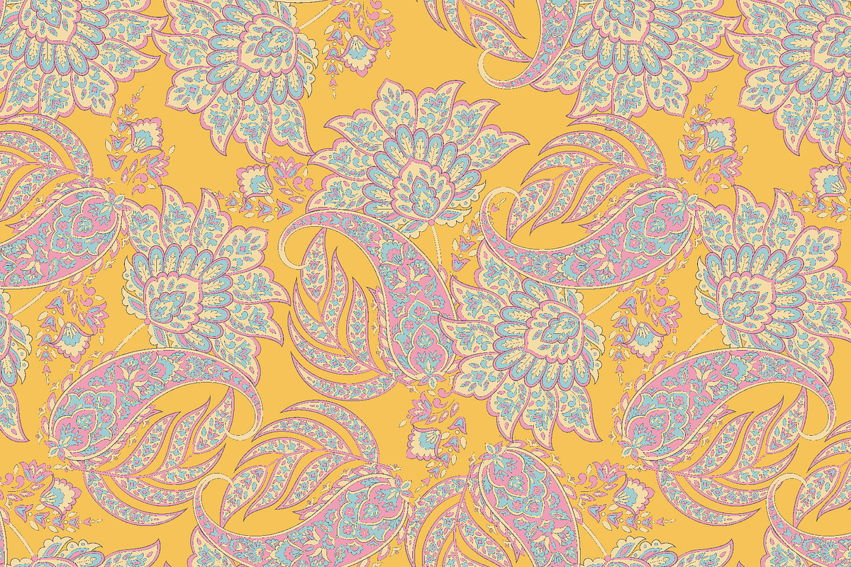 8 Paisley seamless vector pattern, a Background Graphic by antalogiya (Photo 2 of 9)