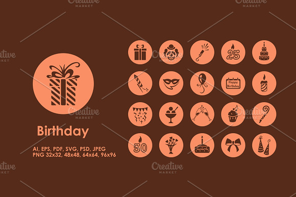 Happy Birthday Icons