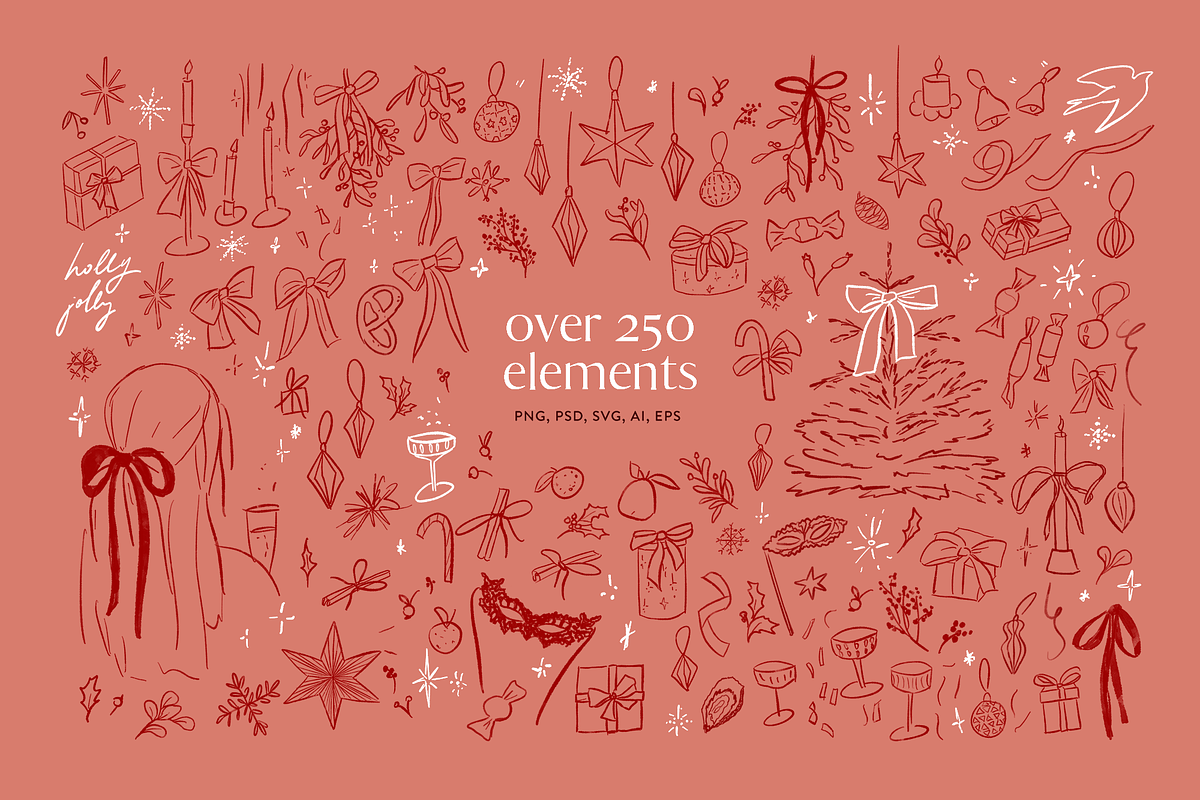 Christmas Illustrations + Lettering, a Seasonal Illustration by eclosque (Photo 29 of 34)