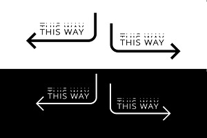 Luxury black white arrow way finder, a Graphic by Logoworks