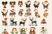 SCANDI SANTA CHRISTMAS CLIPART, a Person Illustration by Daring Digies (Thumbnail 3 of 9)