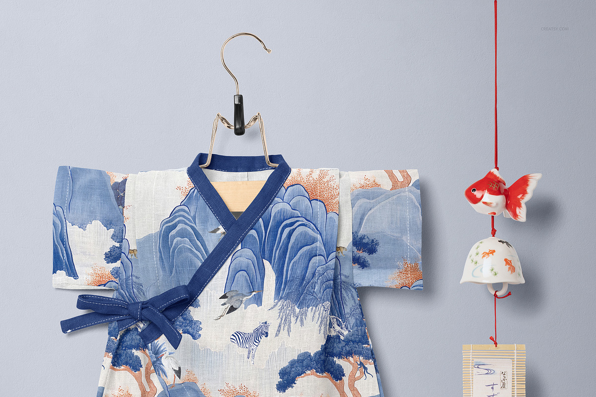 Japanese Style Baby Romper Mockup, a Mockup by creatsy5 (Photo 8 of 11)
