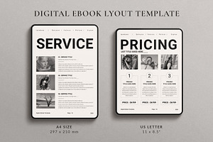 Digital Ebook Layout Design Template