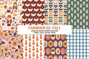Farmhouse Fall Seamless Patterns